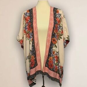 Angie Kimono Loose Fit Boho Style with Lovely Floral Pattern